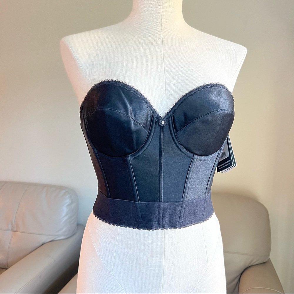 COPY - NWT Dominique Noemi Backless Strapless Balconette Bridal Bra Black Size … - Picture 2 of 16